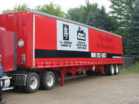 Lumber hauling curtainside semi-trailer