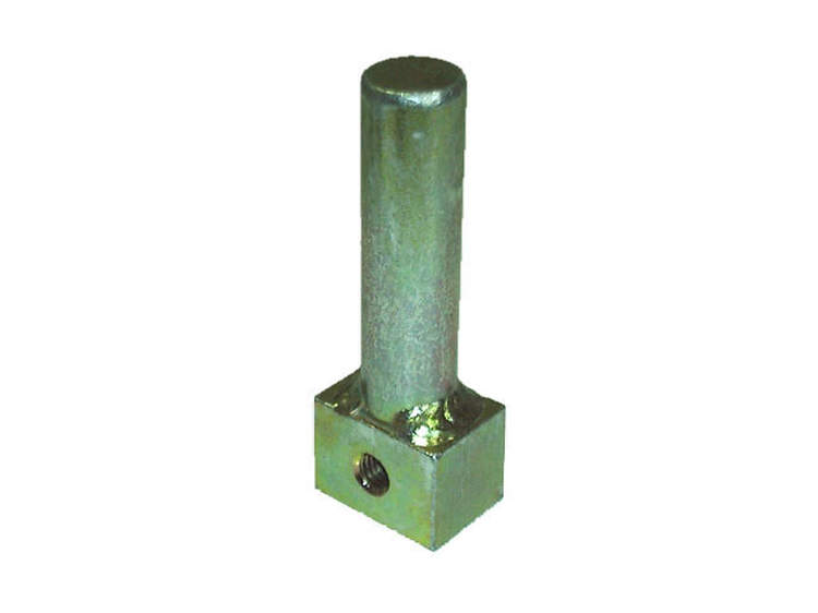 This block travels along a threaded rod and secures the aluminum wing. Yellow zinc coated for added durability.