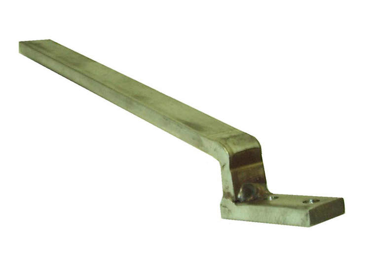 The handle is made from stainless steel. It is a bolt-on design.
