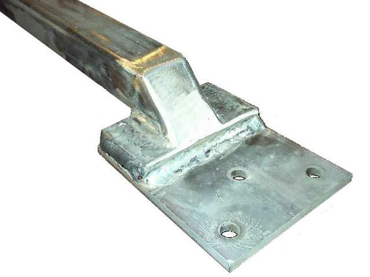 This item is the upper part of the rolling post assembly. Specify length needed. 6ft or 8ft lengths. Unpainted.